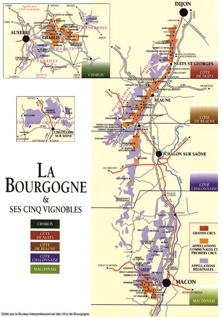 Mapa Burgundii
